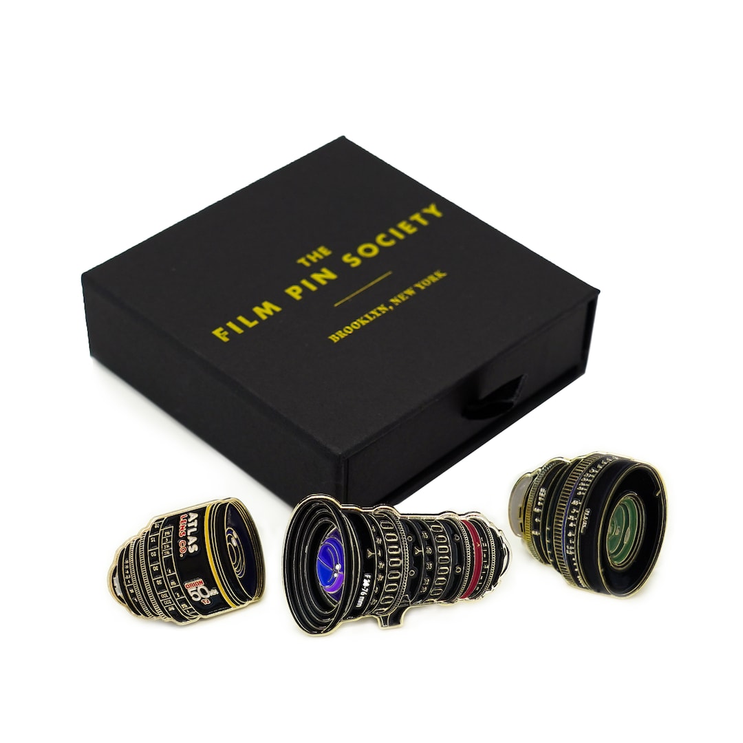 Cinema Lens Box Enamel Pin Box Set! Perfect Gift for Filmmakers, Movie ...