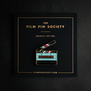 Glow in the dark timecode film slate movie clapper enamel pin Great gift for filmmakers, movie lovers and sound department image 7