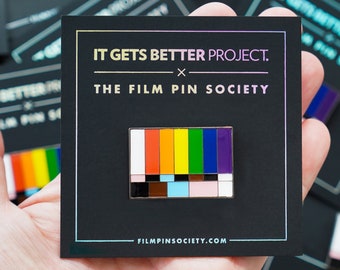 Bars and Tone Pride Enamel Pin! Celebrate The LGBTQ+ Filmmaking community! In collaboration with the It Gets Better Project! Pride Month!