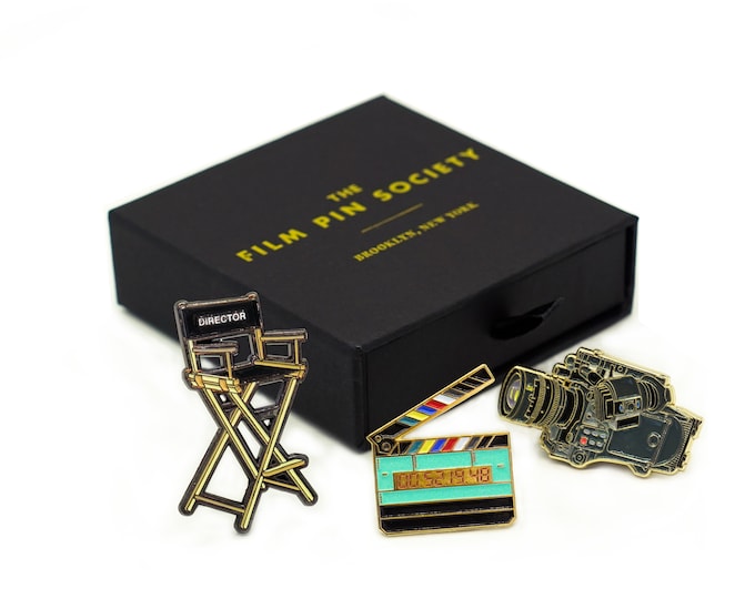 Coffret pin's émaillé du réalisateur ! ! Cadeau parfait pour les cinéastes, les réalisateurs, les cinéphiles, la production, l'équipe, les cadeaux d'emballage !