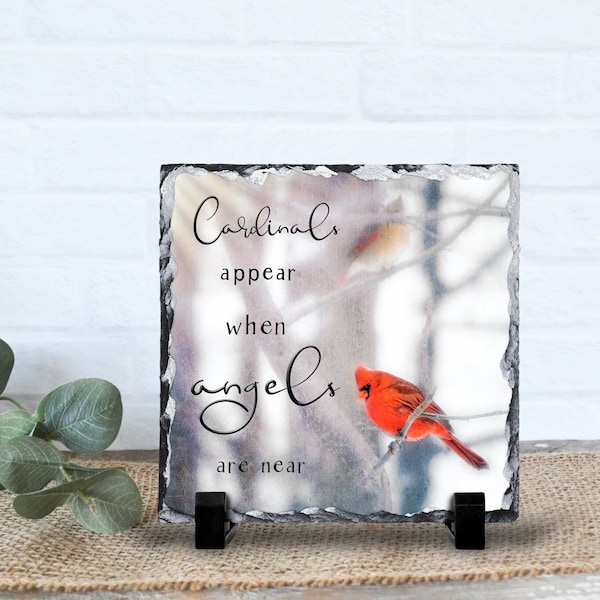 Cardinals Appear When Angels are Near Tile Memorial Gift