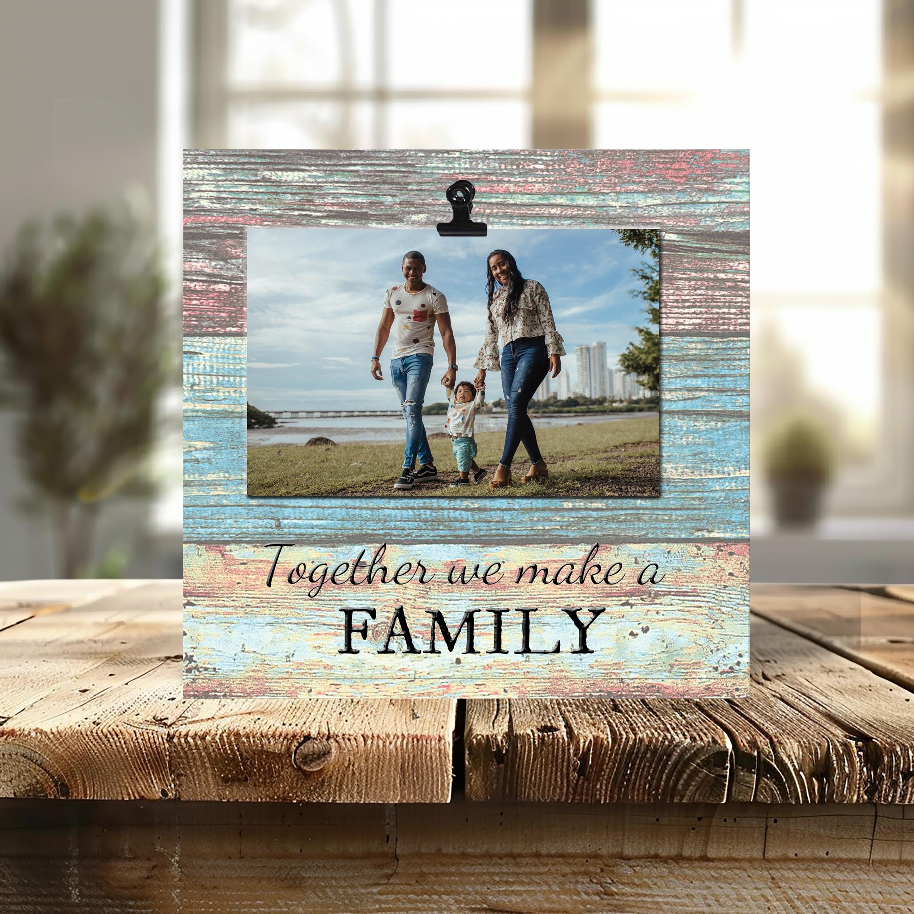 Rustic Family Photo Frame, Distressed Wood Picture Frame, Farmhouse ...