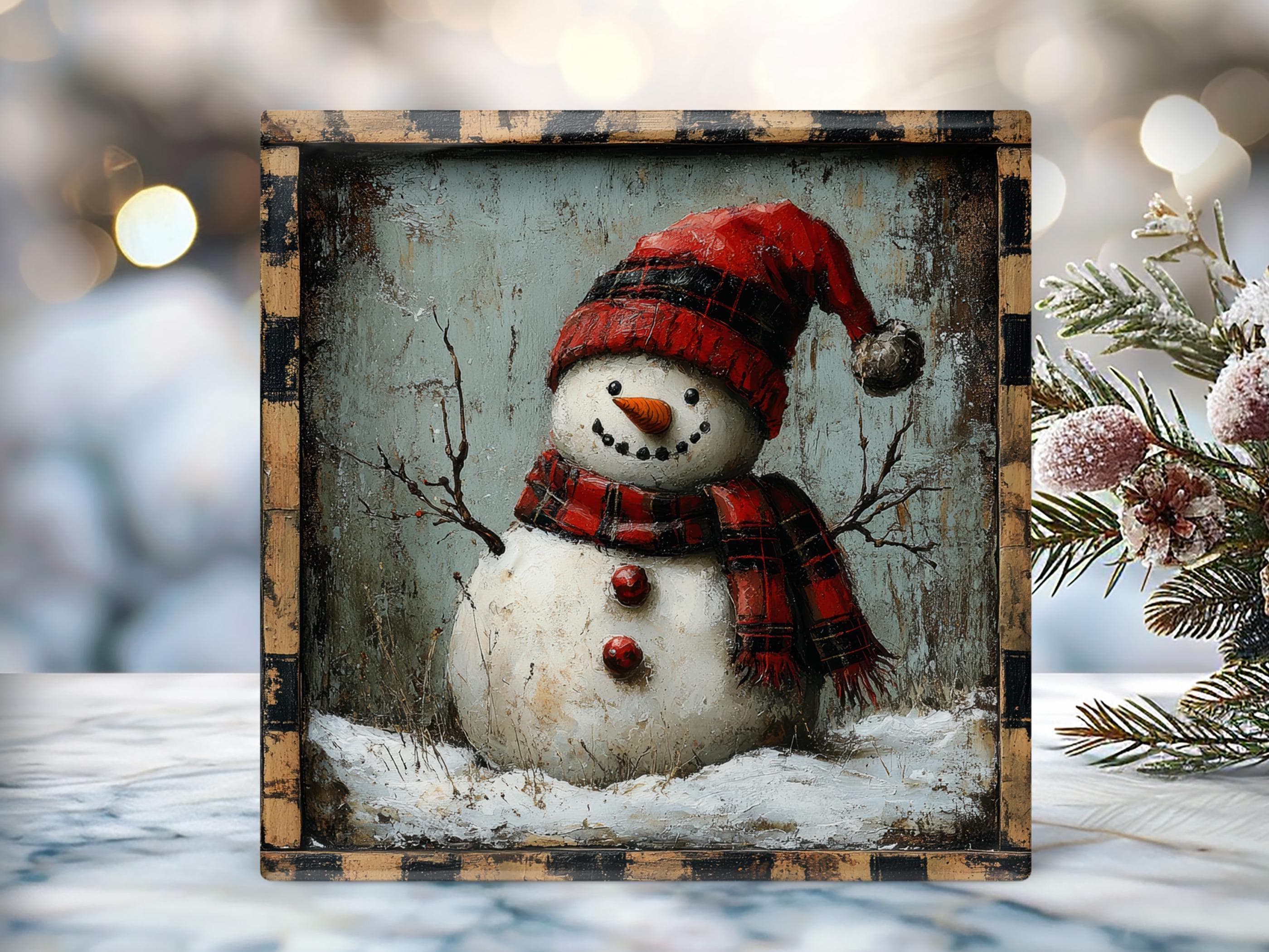 スノーマン飾り物(金属製) Vintage Ceramic Snowman - Etsy