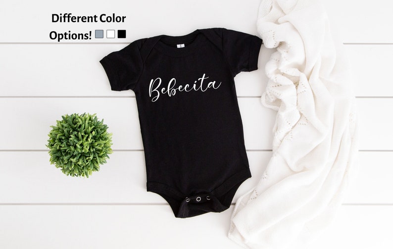Unisex Latina Empowerment Baby Spanish Onesie \u201cBebecita\u201d Baby Girl Bodysuit Espa\u00f1ol