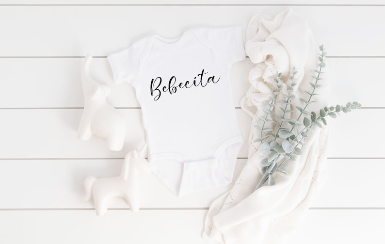 Unisex Latina Empowerment Baby Spanish Onesie \u201cBebecita\u201d Baby Girl Bodysuit Espa\u00f1ol