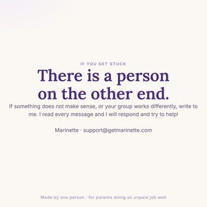 There is a person on the other end: support from Marinette by email