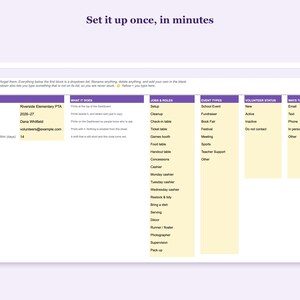 Settings tab with the job list and dropdown lists you can rename