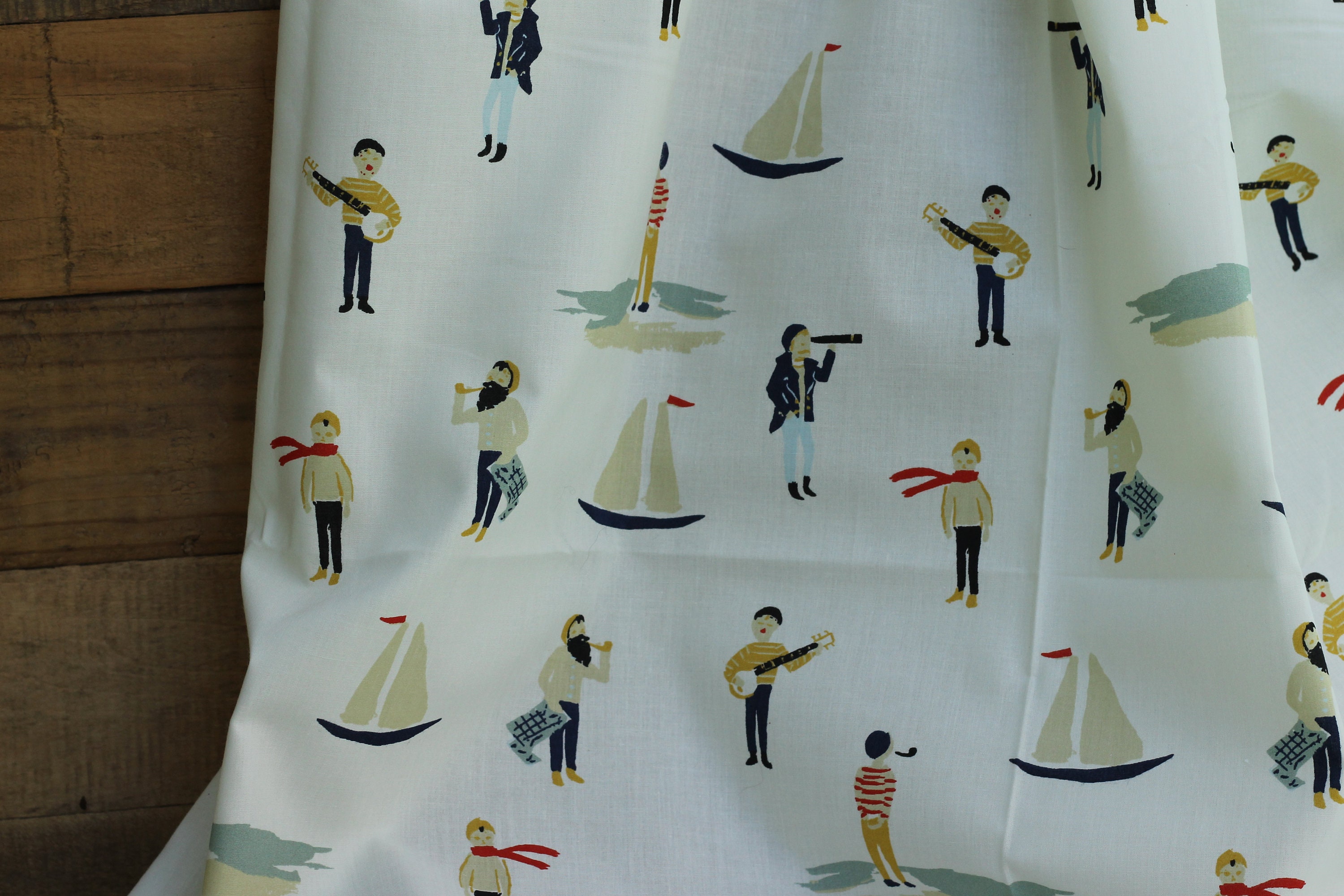 Child's Organic Weighted Blanket, Ahoy Matey Organic Cotton, Glass