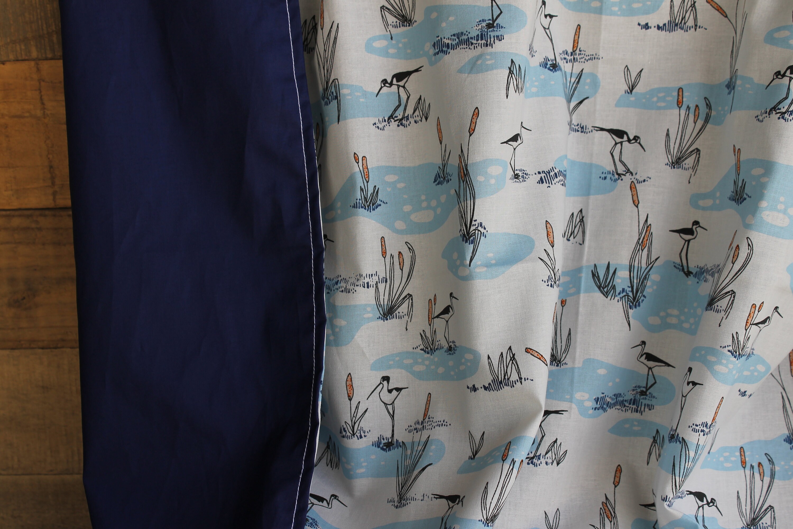 Adult Organic Weighted Blanket-Wetlands Organic Cotton/Navy Organic