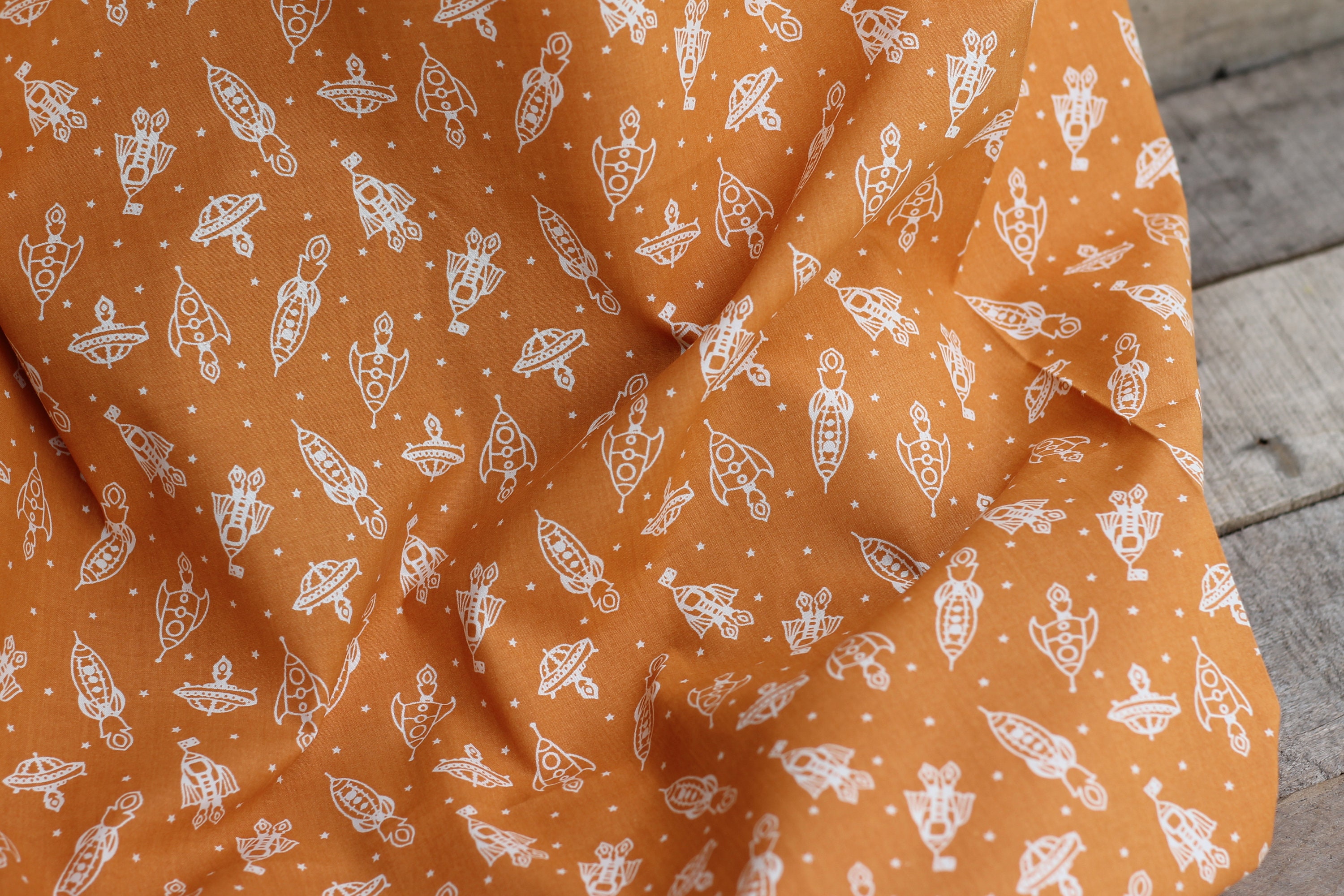 Quick To Ship! Organic Cotton Child's Weighted Blanket, Rockets and