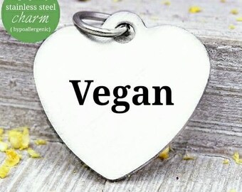 Vegan Charm Vegan Vegetarian Charm Steel Charm mm Very High Quality Perfect For Jewery Making And Other Diy Projects Charms Craft Supplies Tools Stokfella Com