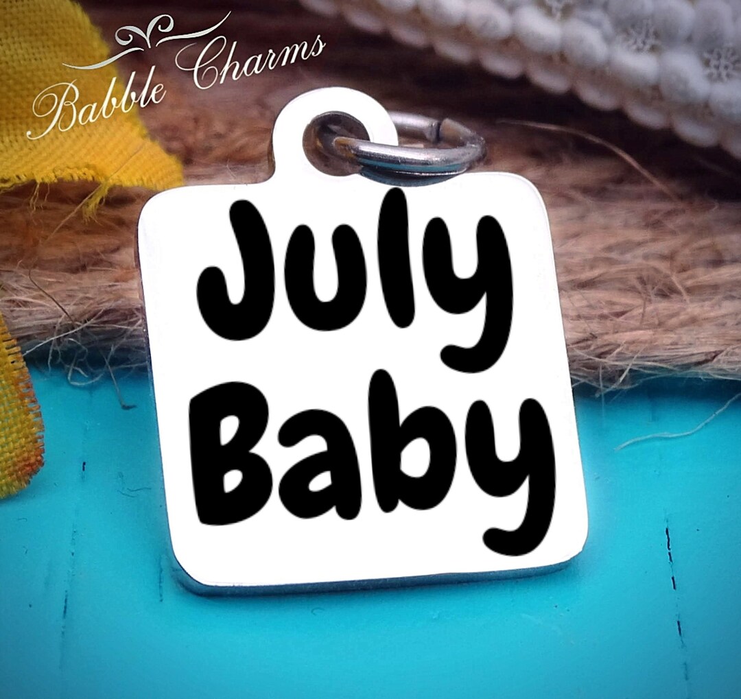 July Baby July Charm Steel Charm 20mm Very High Etsy