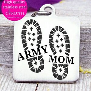 air force military mom Steel charm 20mm very high quality..Perfect for DIY projects charm freedom land of the free Air Force mom boho
