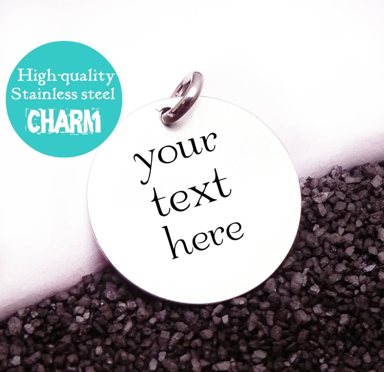 Custom stainless deals steel charms