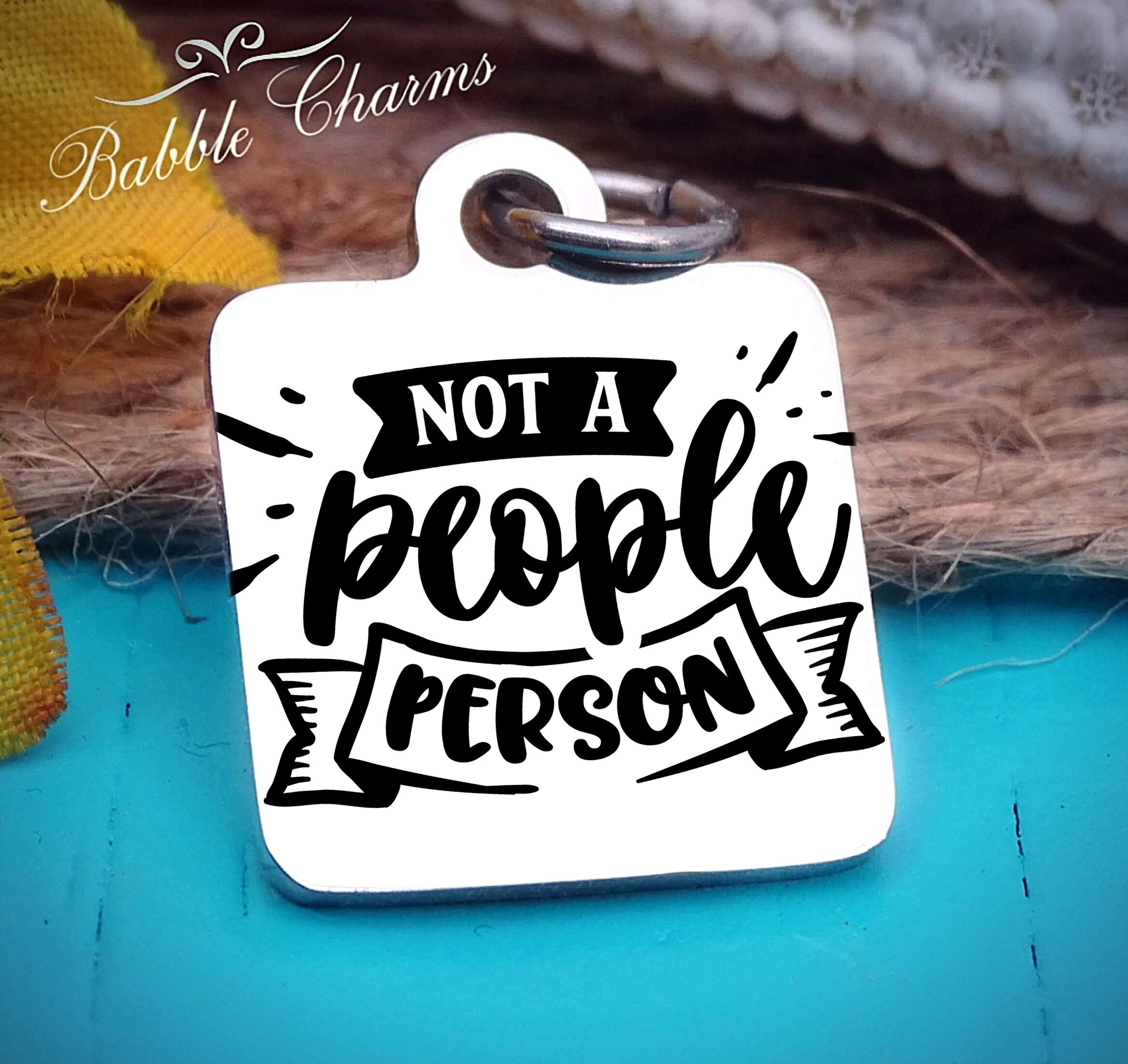 Not a people person Introvert charm 20mm very high quality... Etsy