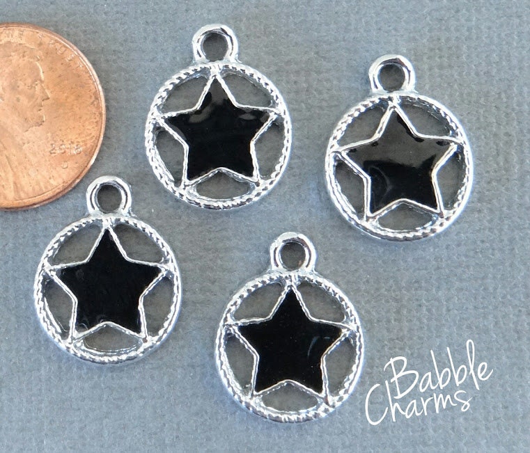 12 Pc Star Star Charm Star Charms Enamel Charm. Alloy Charm Etsy