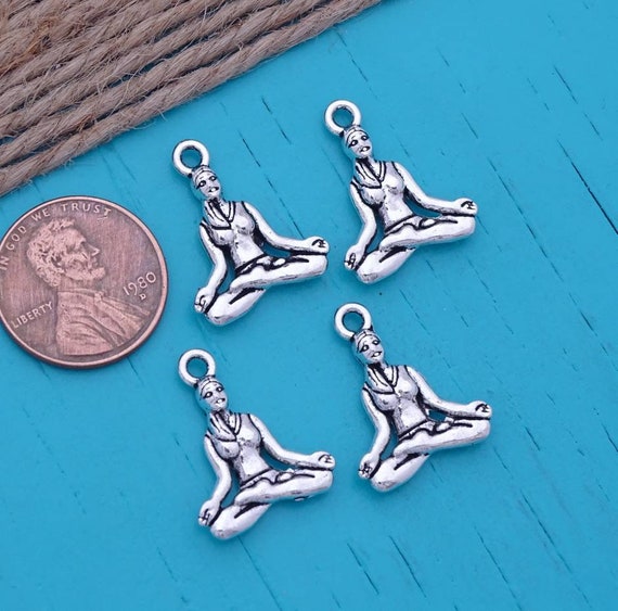Yoga charms for jewelry making sale