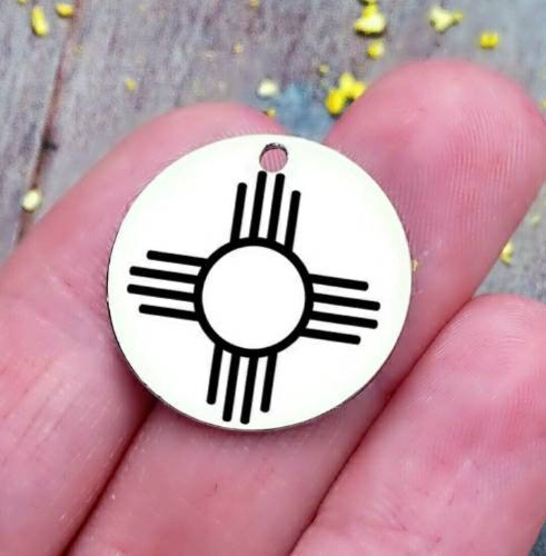 Zia Zia Charm Sunshine Sun Charm Steel Charm 20mm Very Etsy