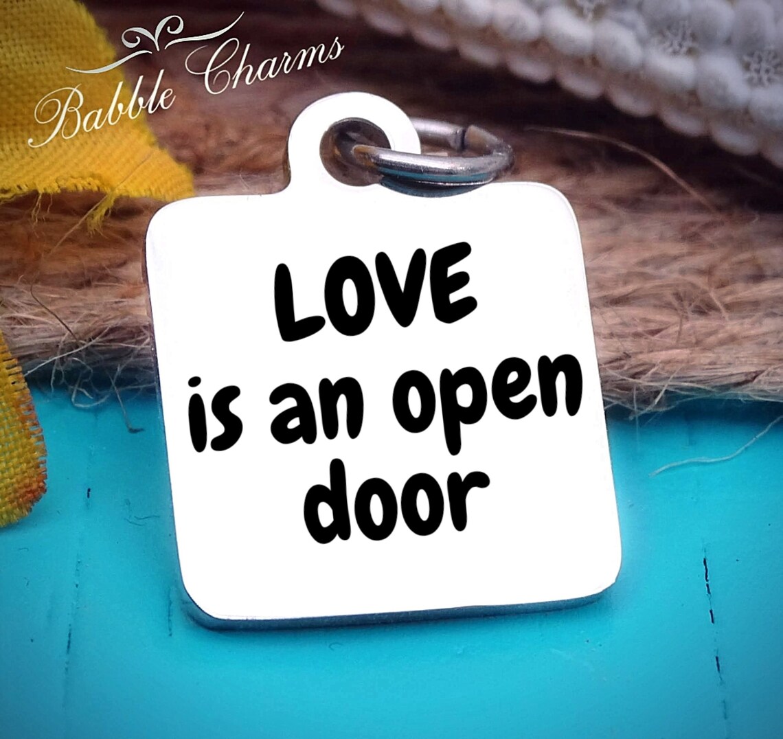 Love is an open door Love charm Steel charm 20mm very high Etsy