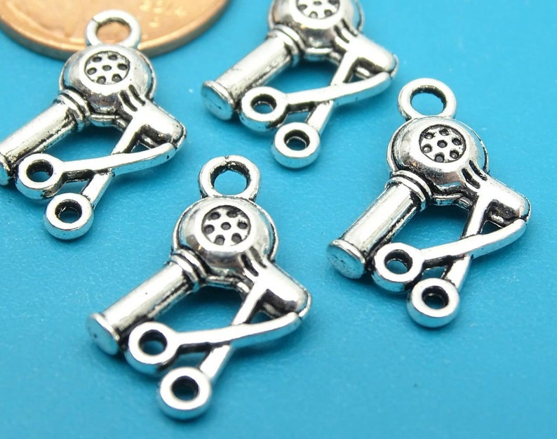 very high quality.Perfect for jewery making and other DIY projects blow dryer charms 12 pc Hair dryer hair dryer Alloy charm