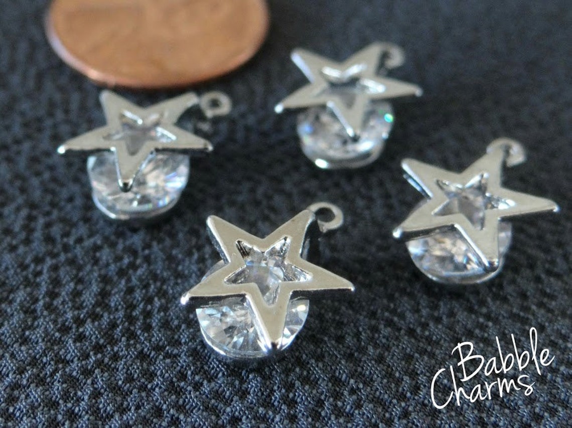 12 Pc Star Star Charm Star Charms. Alloy Charm very High Etsy