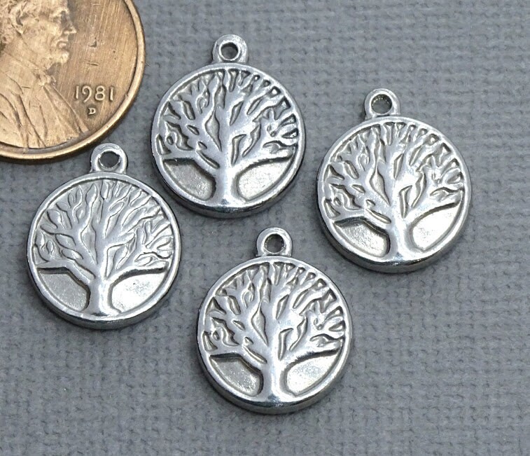 12 pc Tree charm Tree charms. Alloy charm very high Etsy