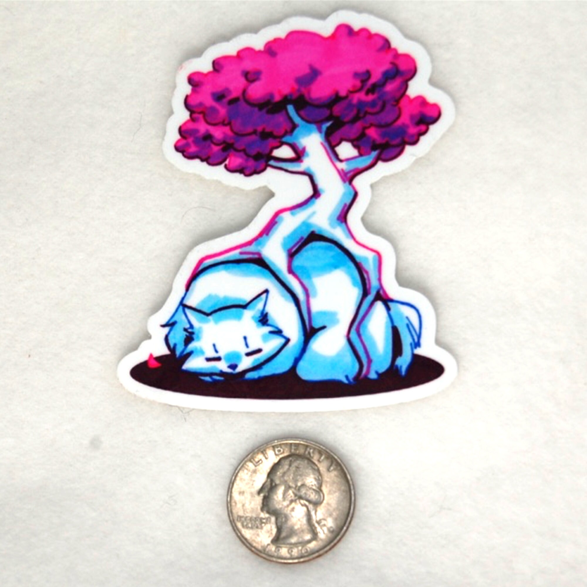 Bonsai Cat Sticker Etsy