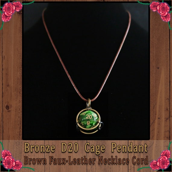 D20 Dice Cage Necklace