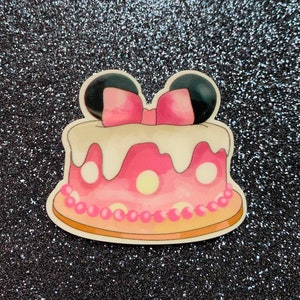 5pc. Mickey Mouse and Minnie Mouse Donut, Lollipop, Disneyland, Planar, Flatback, Cabochon, Bow Center, Faux Food