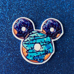5pc. Mickey Mouse Galaxy Donut, Lollipop, Disneyland, Planar, Flatback, Cabochon, Bow Center, Faux Food