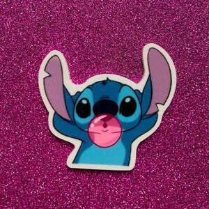 5pc. Stitch Bubblicious Resin, Ohana Means Family, Planar, Flatback, Cabochon, Bow Center, Slime Charm, Flat Back