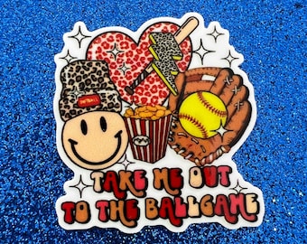 5 piezas Mi corazón está en el campo, Mom Life, Diamond Field, Planar Flatback, Cabochon, Bow Center, Homerun, Bate de béisbol, Deportes, Escuela, Pelota