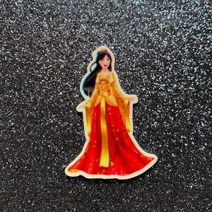 5pc. Mulan, Resin, Planar, Flatback, Cabochon, Bow Center,