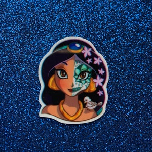 5pc. Jasmine with Flowers in her Hair Resin, Planar, Flatback, Cabochon, Bow Center, Slime Charm, Flat Back