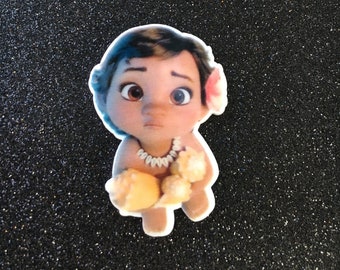 5pc.  Baby Moana Resin, Planar, Flatback