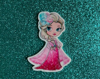 5pc. Elsa in Ice, Winter Time, Resin, Planar, Flatback