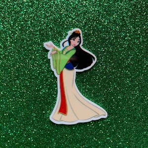 5pc. Mulan, Resin, Planar, Flatback, Cabochon, Bow Center,