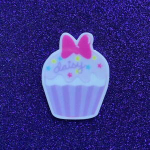 5pc. Daisy and Minnie Mouse Cupcakes,  Disneyland, Planar, Flatback, Cabochon, Bow Center