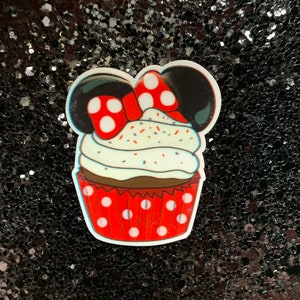 5pc. Mickey Mouse and Minnie Mouse Donut, Lollipop, Disneyland, Planar, Flatback, Cabochon, Bow Center, Faux Food