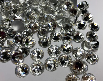 1440pcs Clear Crystal Flat Back Round Glass K9, Rhinestones Flatback Rhinestone Crystals Glass beads ss8, ss10, ss12,