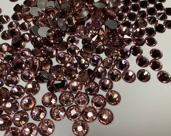 1440pcs Light Amethyst Flat Back Round Glass K9, Rhinestones Flatback Rhinestone Crystals Glass beads ss8, ss10, ss12,