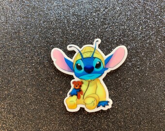 5pc. Stitch Resin, Ohana Means Family, Planar, Flatback, Cabochon, Bow Center, Slime Charm, Flat Back