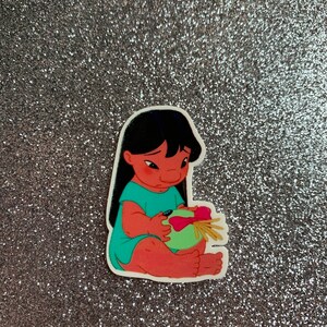 5pc. Lilo Resin, Planar, Flatback, Cabochon, Bow Center, Slime Charm, Flat Back