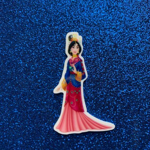 5pc. Mulan, Resin, Planar, Flatback, Cabochon, Bow Center,