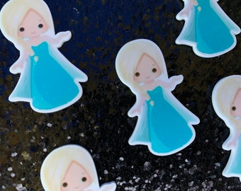 5pc. Elsa in Ice, Winter Time, Resin, Planar, Flatback