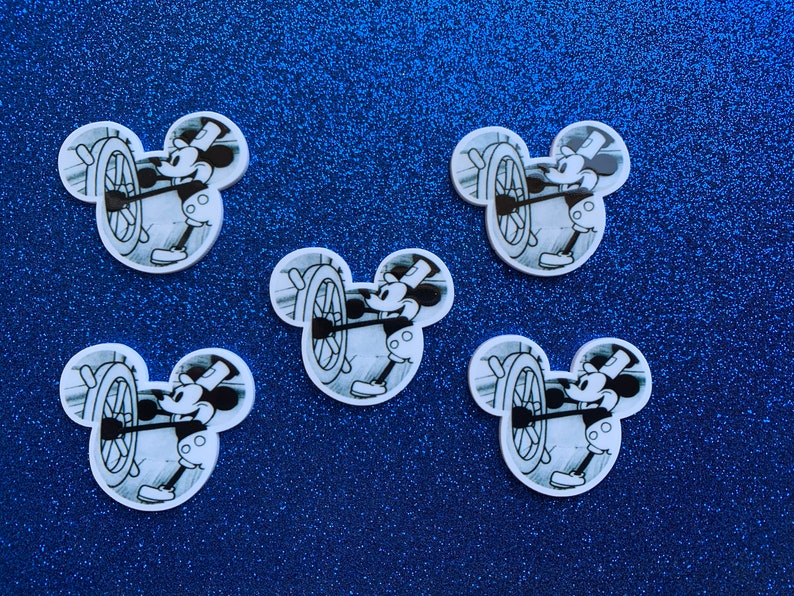 5pc. Mickey Mouse, Disneyland, Planar, Flatback bild 3