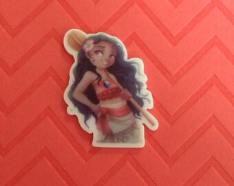 5pc.  Moana with a Paddle, Resin, Planar, Flatback