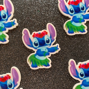 5pc. Stitch Resin, Ohana Means Family, Planar, Flatback, Cabochon, Bow Center, Slime Charm, Flat Back