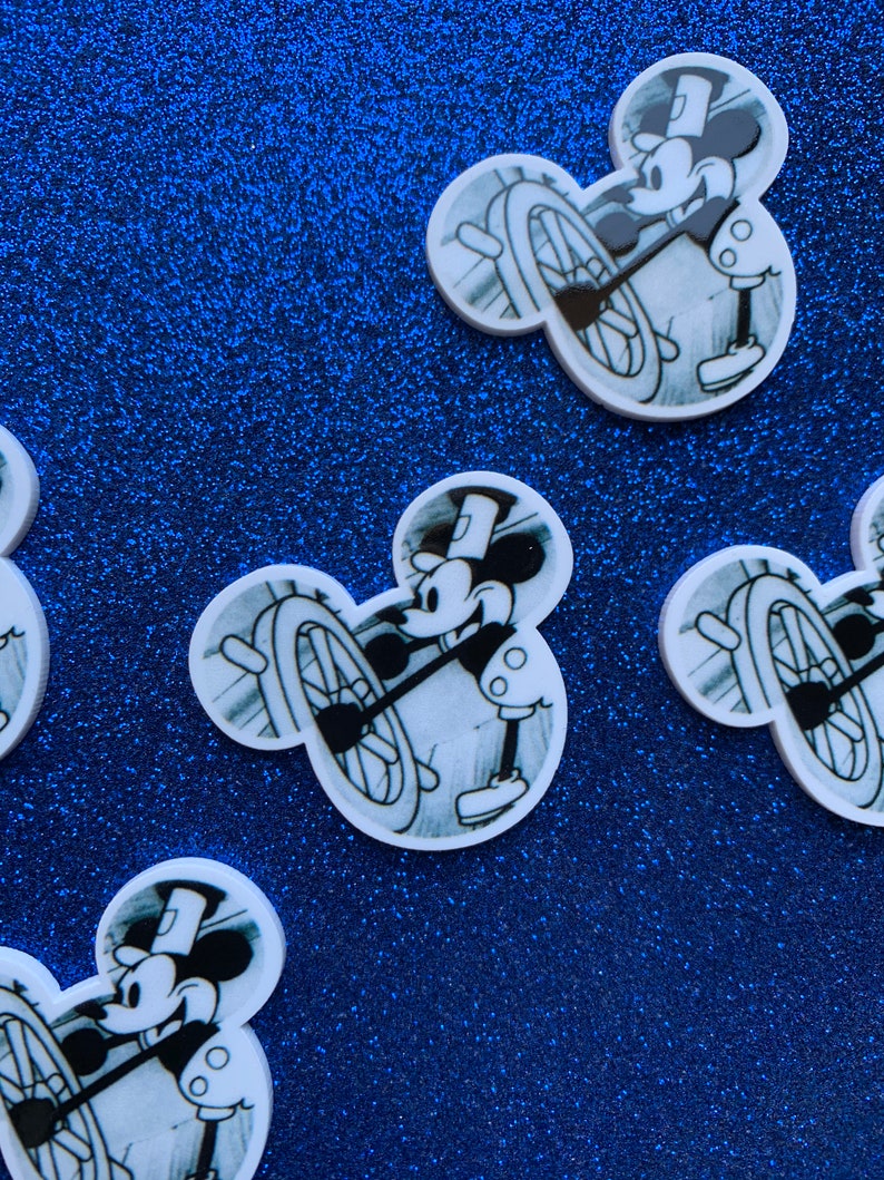 5pc. Mickey Mouse, Disneyland, Planar, Flatback bild 6