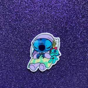 5pc. Sleepy Stitch Resin, Planar, Flatback, Cabochon, Bow Center, Slime Charm, Flat Back